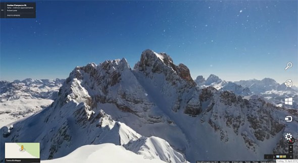 Kleine Gaisl Gipfelrundblick auf Google Maps