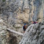 Pisciadù Klettersteig, die Hängebrücke